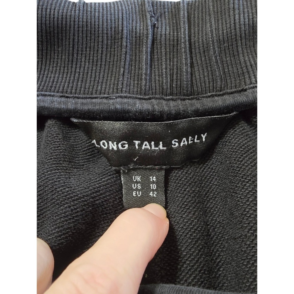 Long Tall Sally Tall Black Cuffed Drawstring Joggers Sz 10 - Picture 6 of 12